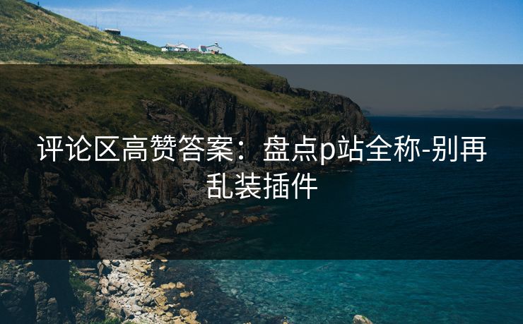 评论区高赞答案：盘点p站全称-别再乱装插件